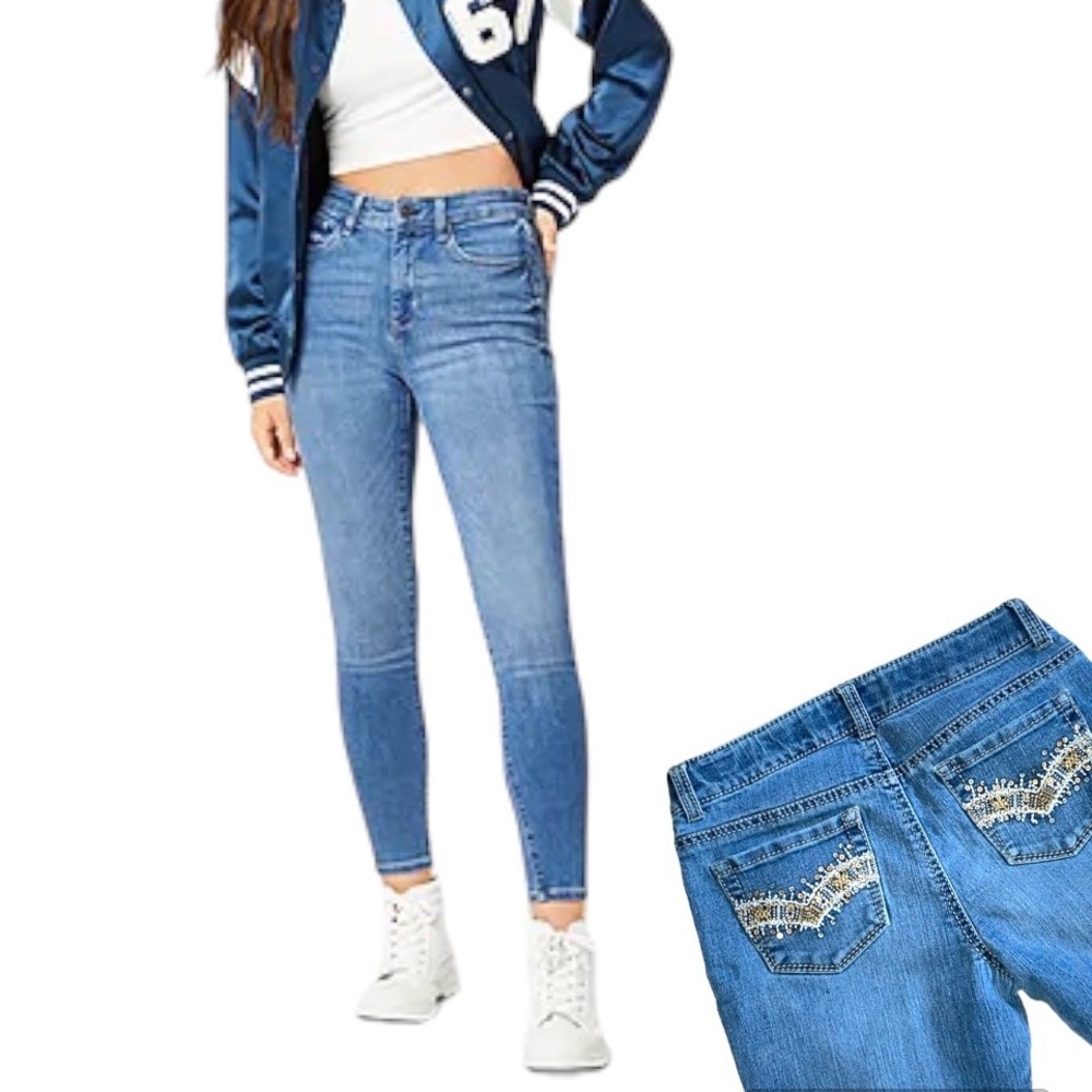 Arizona Jeans skinny girls size 16 youth regular denim pants blue pocket*